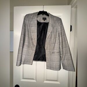 Women's Gray Plaid Blazer